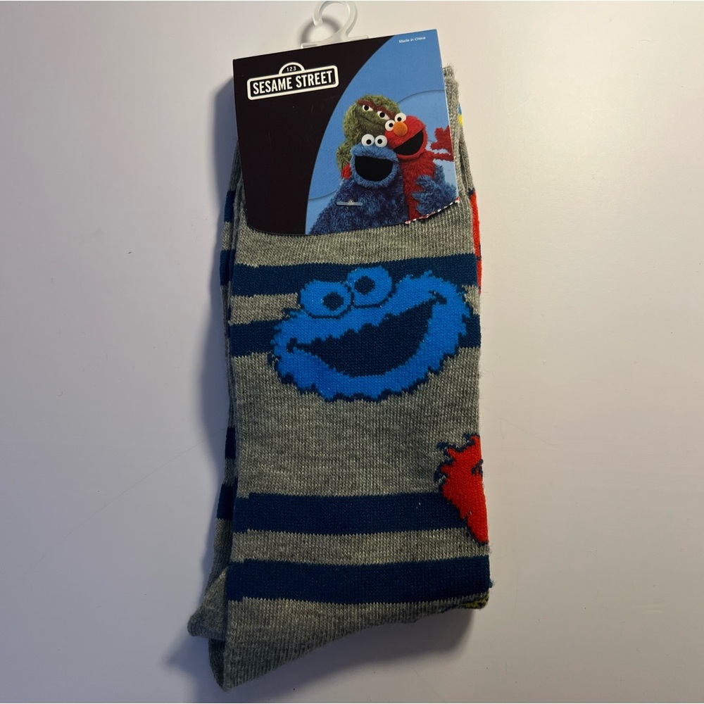 🆕Sesame Street Socks – Cookie Monster & Friends | Size 10-13